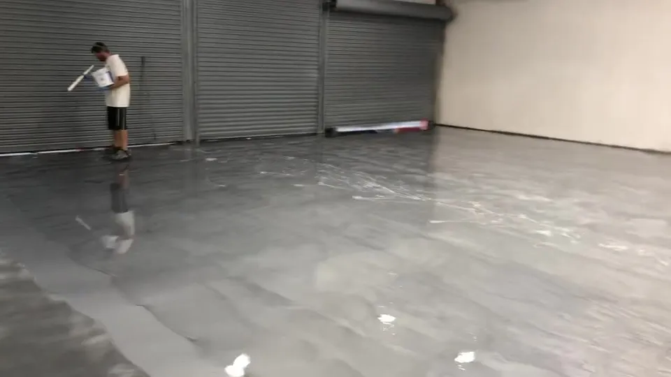 Roller application in progress